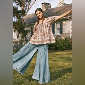 🆕 Free People Vintage Lovers Cotton Floral Boho Top Medium